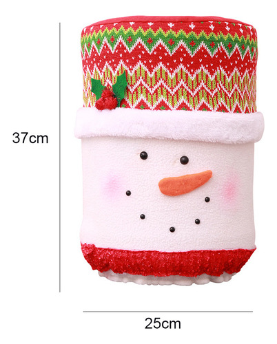 J Cubierta De Tela For Cubo De Dispensador De Agua Navideño