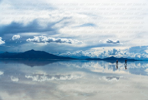 Cuadro Del Salar De Uyuni, En Canva. Marco Opcional