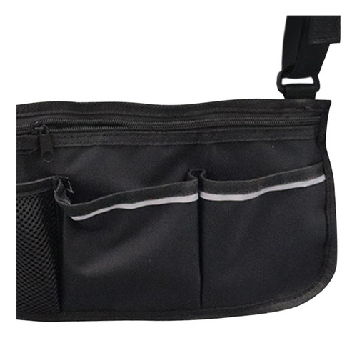 L Bolsa Lateral For Andador, Reposabrazos, Tela Negra