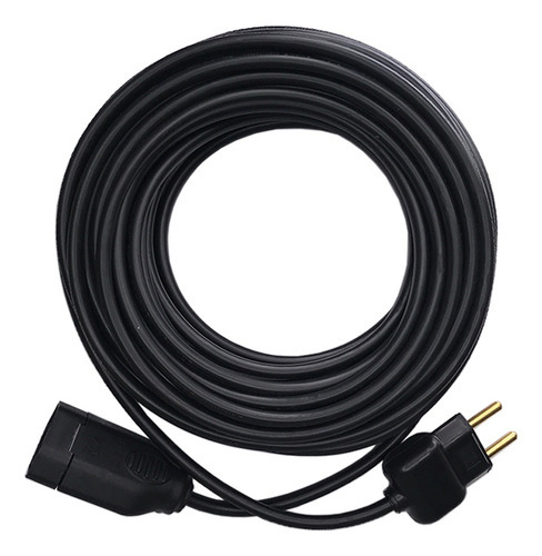 Extensão Eletrica 10 Metros 20a Cabo Pp 2x1,5mm Pinos 20a Cor Preto 127v/220v