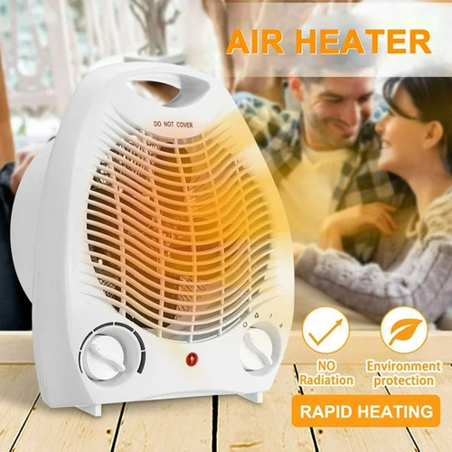 Caloventilador De Escritorio Calentador Pequeño 2000w Blanco