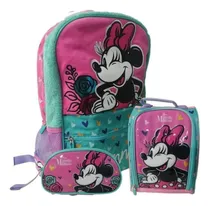 Comprar Set Mochila Minnie Flower Oficio Lonchera Cartuchera Disney