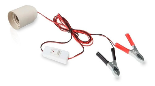 Imagen 3 de 5 de Kit Lámpara+portalámpara+interruptor+pinzas 12v X10u Pr1206