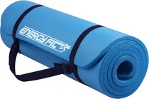 Comprar Mat Yoga 10 Mm Colchoneta Pilates Caucho Nbr 180x62 + Bolso Azul