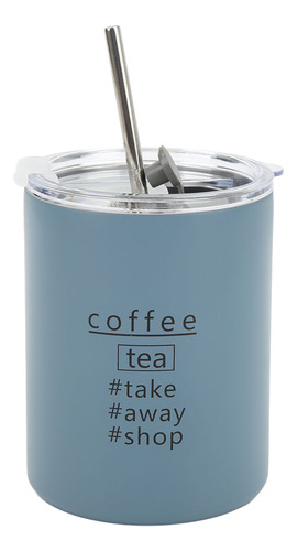Pajita Para Taza De Café, 12 Oz, 320 Ml, De Acero Inoxidable