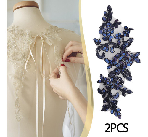 2 Uds Apliques De Flores De Encaje Adornos De Encaje Para