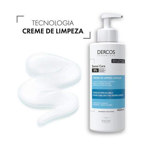 Imagem 6 de 7 de Creme De Limpeza Calmante Dercos Sensi Care 400ml Vichy