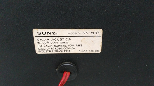 Caixas De Som Sony Ss-h10 Funcionando, Em Ótimo Estado
