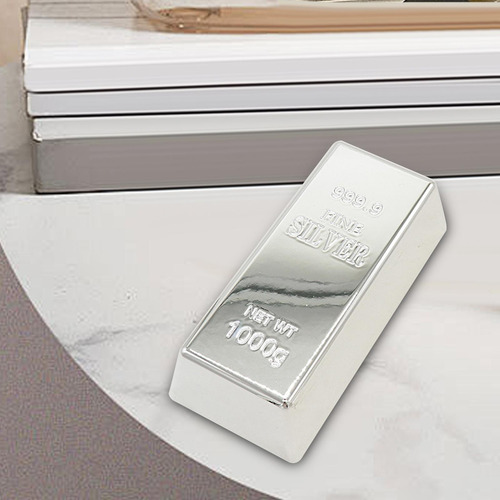 Tope De Puerta Decorativo De Plata Falsa Realista (no Real)