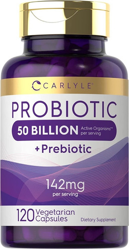Probióticos + Prebióticos 50 Billones 120 Cap Carlyle