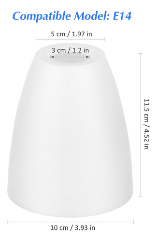 Pantalla De Lámpara De Plástico Blanco Con Apertura, 2 Unida