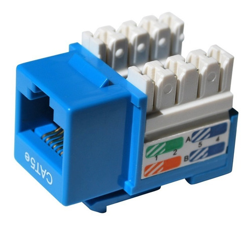 Jack Rj45 Categoría 5e X 1 Unidad  Azul Qpcom