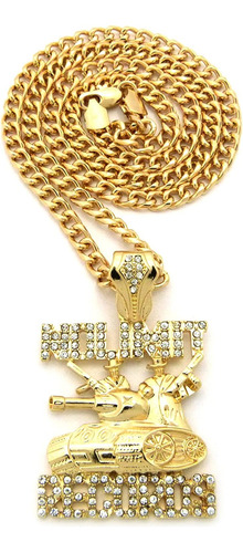 New Iced Out No Limit Records Pendant 5mm/24 Cuban Chain Nec