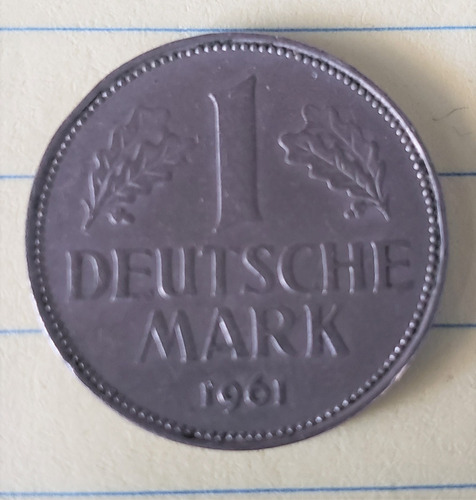 Moneda Alemana De 1961 - 1 Deutsche Mark Serie D (munich)