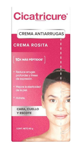 Crema Facial Cicatricure Rosita Antiarrugas 60g.