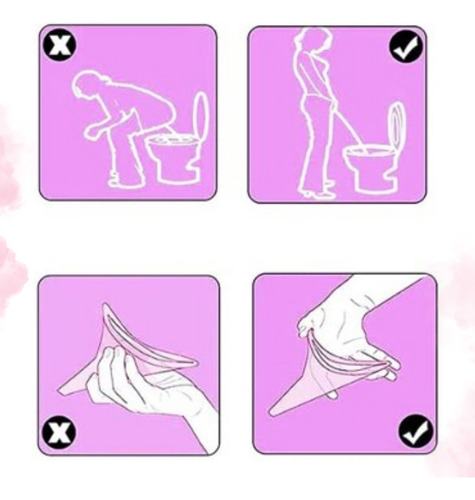 3pzs Orinal Urinal Femenino Portátil Silicona Reutilizable