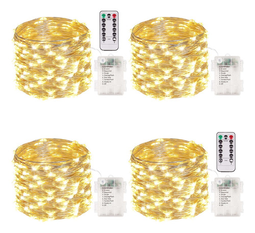 4 Pancas De 43 Pies 100 Led Fairy Lights Battery Operated Co