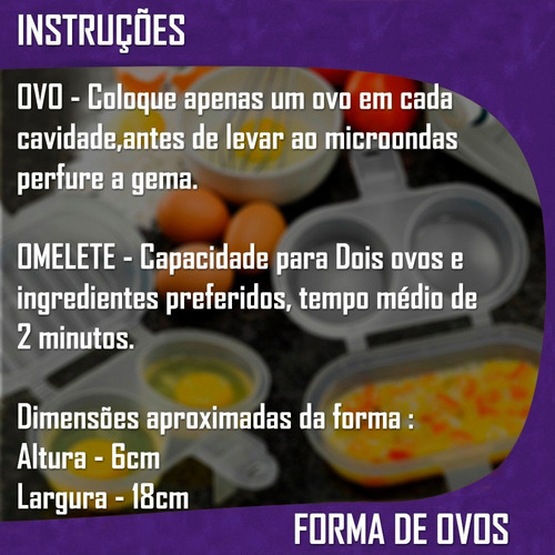 Imagem 3 de 6 de Fritar Forma Ovos Omeleteira Microondas Sem Óleo Omelete