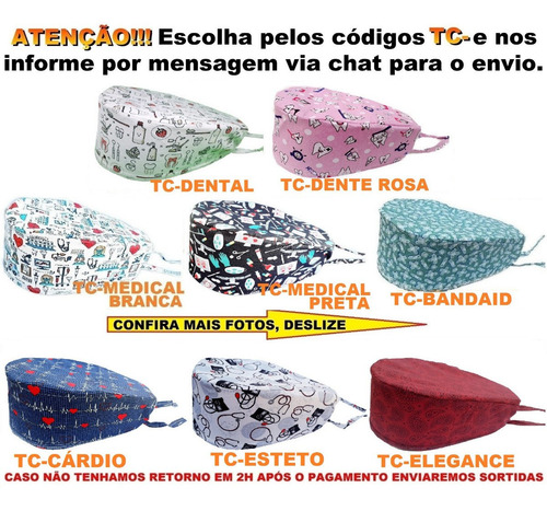 Imagem 3 de 8 de Kit 25 Toucas Cirurgica Bandana Cozinha Veterinária Dentista