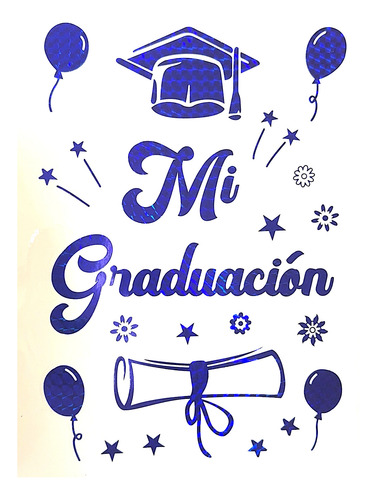 Calcomanias Stickers Globos Burbuja Graduacion Tamaño Carta