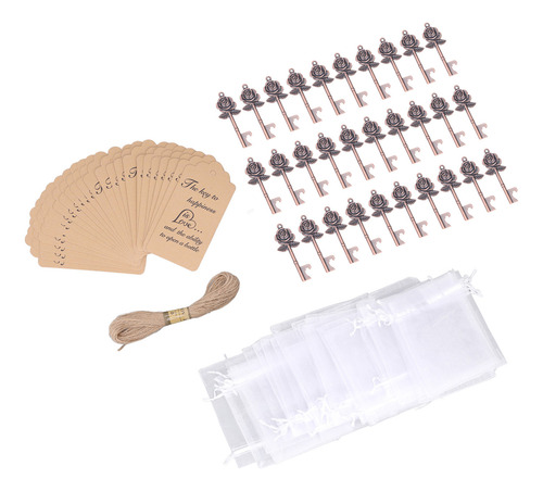 Abridor De Botellas Rose Key, 30 Unidades, Tarjetas Con Etiq