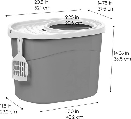 Imagen 2 de 9 de Arenero Para Gatos Cerrado Iris Usa Grande Cubierto Curvado