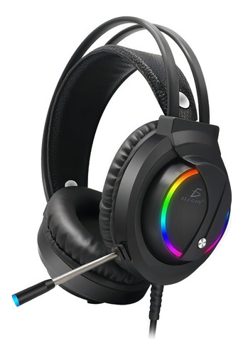 Diadema Audifonos Gamer Rgb Led Colores Ps4 Xbox Pc Laptop Color Negro