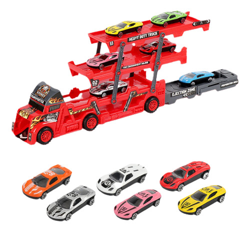 Camión Transportador De Coches Toys Mega Huler Truck Con 6 M