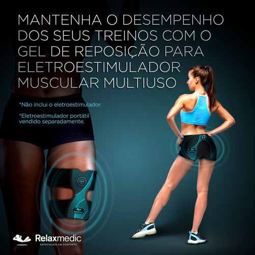 Gel Reposição Multiuso Eletroestimulador Power Relax Cor Preto N A