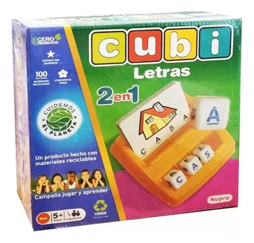 Cubi Letras Juego De Mesa Didactico Aprende Palabras Nupro