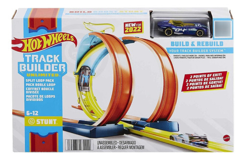 Hotwheels Track Builder Pack Doble Loop + Auto - Mattel Color N/a