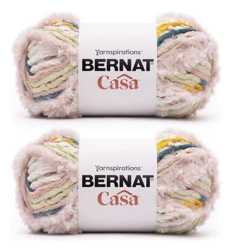 Bernat Casa Pine Rose Yarn - Paquete De 2 - Poliéster - 6 Su