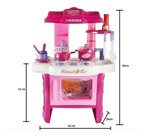 Set De Cocina Mas Accesorios Mesa Juguetes Niñ@s Utensilios