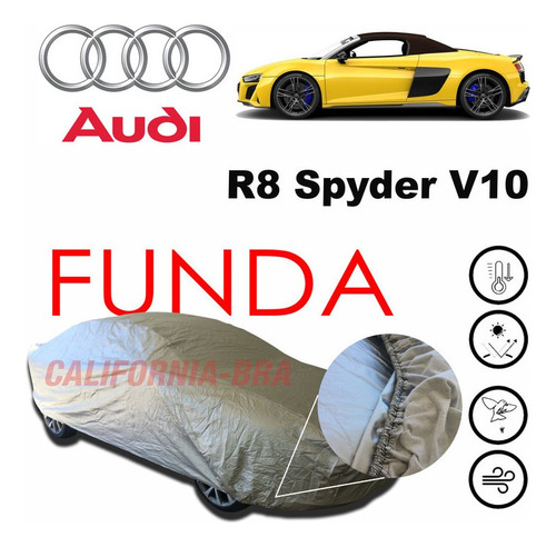 Cubre Impermeable Broche Eua Audi R8 Spyder V10 2023