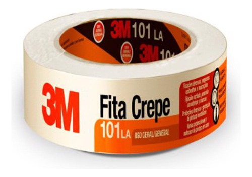 Fita Crepe Adesiva Uso Geral 48mm X 50m 101la 3m