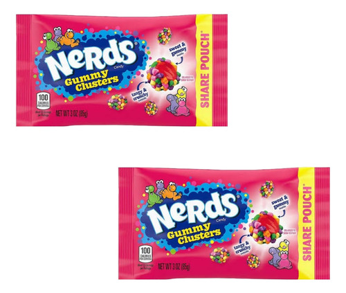 Nerds Gummy Clusters Rainbow (2 Piezas De 85g C/u)