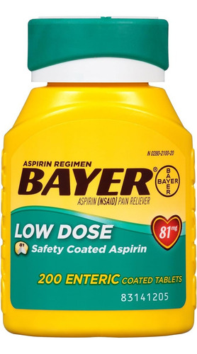 Suplemento En Comprimidos Recubiertos Bayer Aspirina X 50g