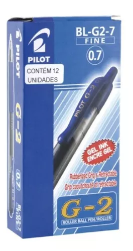 Pilot G-2 Caja 12 Bolígrafos Tinta de Gel Retráctil Azules