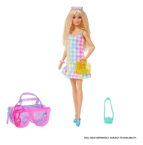 Barbie Accesorios Para Muñeca Vestido De Colores Con Bolsa