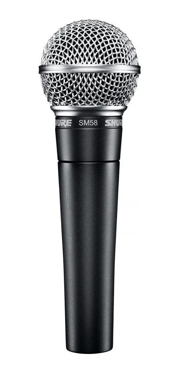 Micrófono Shure SM SM58-LC dinámico cardioide gris oscuro/plateado