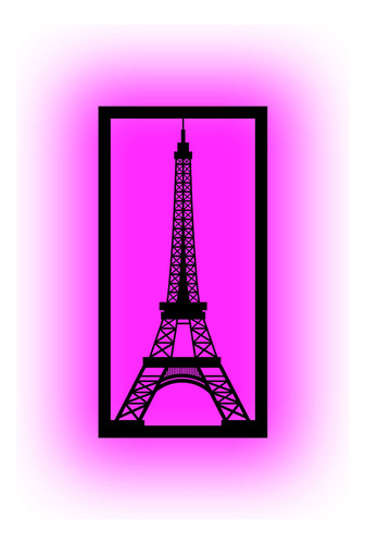 Velador Torre Eiffel Led  Retroiluminado Luz