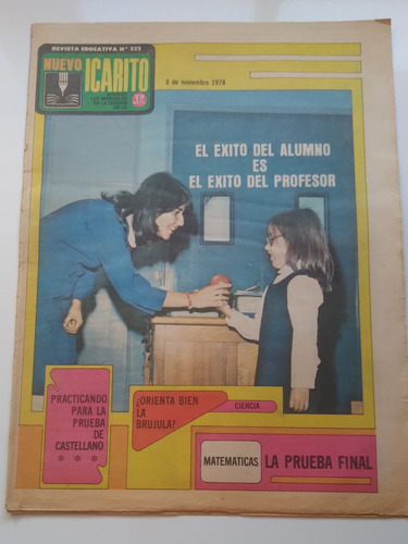 Revista Educativa Nuevo Icarito N° 522 8 De Nov De 1978. J