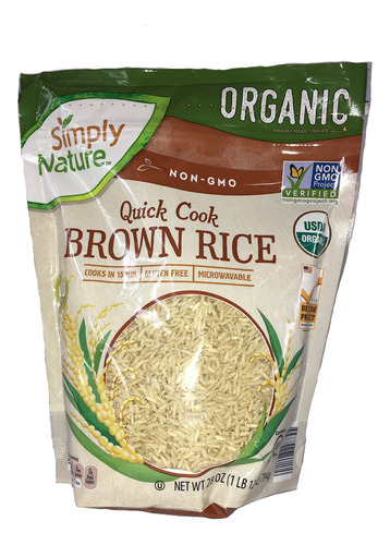 Simply Nature Arroz Moreno Orgnico Sin Ogm De Coccin Rpida