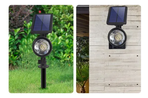 Lampara Estaca Luz Led+panel Solar Césped Jardín Montable