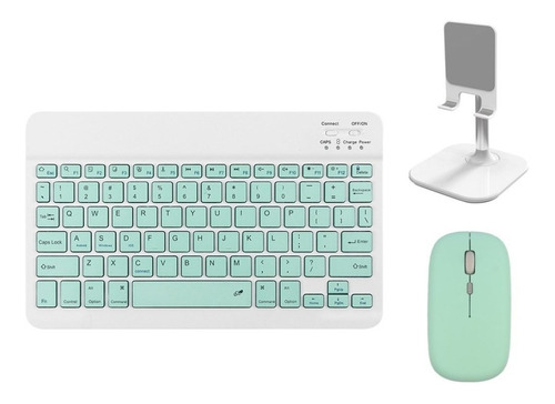 Kit De Mouse De Teclado Inalámbrico Bluetooth + Soporte