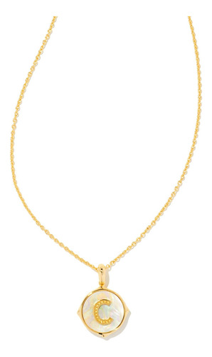 Kendra Scott Letra C Collar Con Colgante Reversible De Disco