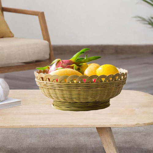 Cesta De Pão Tecido Armazenamento Bin Decoração Grande