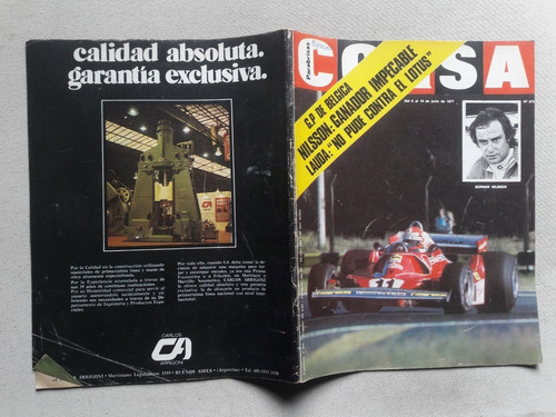 Revista Corsa N° 575 - Poster Rene Arnoux Martini Mk22