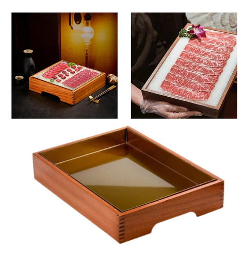 Bandeja De Hielo Seco, Plato Para Sashimi, 32 Cm X 22 Cm