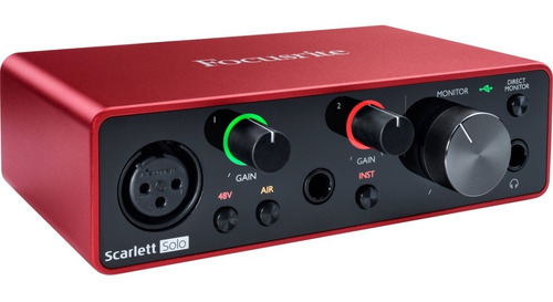 Imagen 2 de 3 de Focusrite Scarlett Solo 3gen Interfaz Audio